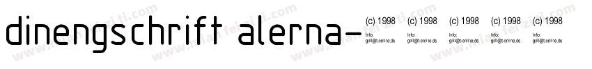 dinengschrift alerna字体转换
